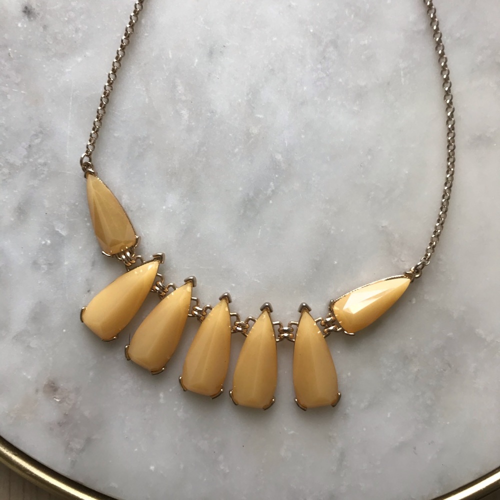 Yellow Gem Statement Necklace - image 2